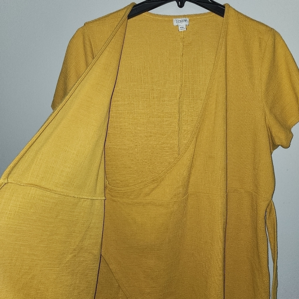 J. Crew women's wrap mini dress size XXL yellow - Picture 5 of 8